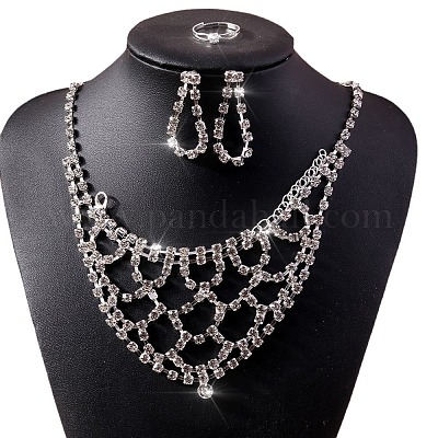 Комплекты из сплава со стразами&nbsp;FS-WGE054E-01-1