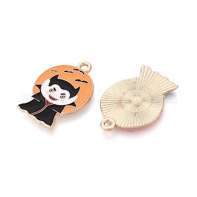 Подвески из сплава с эмалью на тему Хэллоуина ENAM-T022-55G-01-1