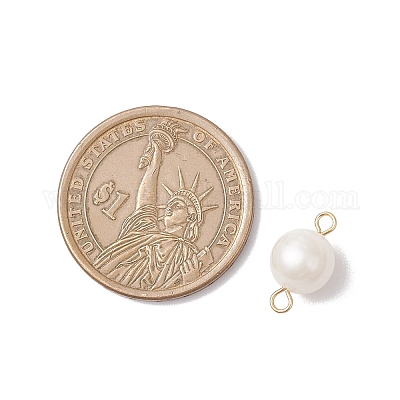 Шармы-соединители из натурального культивированного пресноводного жемчуга PALLOY-JF04192-02-1