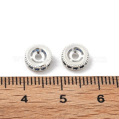 Латунные микро проложить кубического циркония бусы KK-R216-10B-S01-1