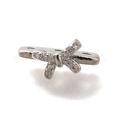 Латунные микропаве прозрачные кубические циркониевые распорки KK-C031-47P-1