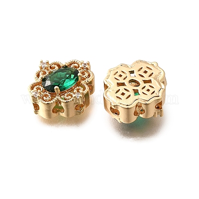 Латунные стеклянные бусины KK-M318-46G-03-1