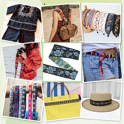 7 м ленты из полиэстера с вышивкой в этническом стиле OCOR-WH0093-16-1