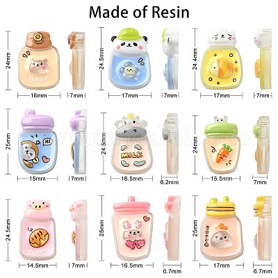 Кабошоны из полупрозрачной эмали из смолы CRES-CJ0001-56-1