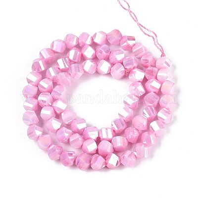 Антикоррозийные гальванические стеклянные бусины GLAA-T025-6mm-14F-1