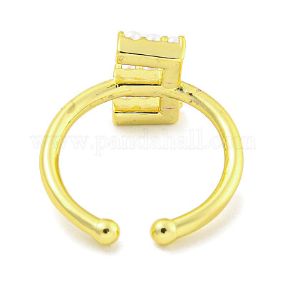 Латунные открытые манжеты для женщин RJEW-F162-01G-E-1