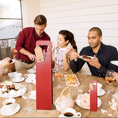 4 шт. сумки-тоуты из искусственной кожи для одной бутылки вина CON-CA0001-028C-1