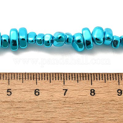 Нити синтетических немагнитных гематитовых бусин с гальваническим покрытием G-H072-D01-01E-1