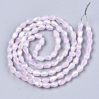 Стеклянные бусины с гальваническим покрытием  EGLA-S194-02A-B02-1