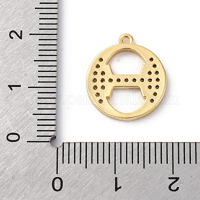 Подвеска из латуни с микропаве из кубического циркония KK-H449-76G-08-1