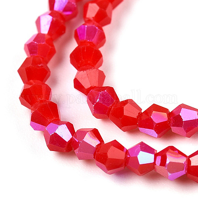 Непрозрачные однотонные гальванические стеклянные бусины EGLA-A039-P2mm-L02-1