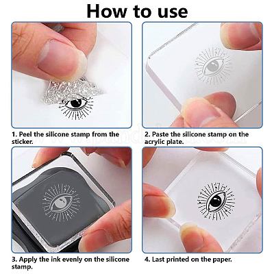 ПВХ пластиковые прозрачные штампы&nbsp;DIY-WH20037-007-1