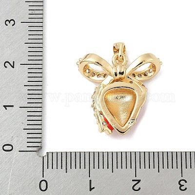 Латунные микропроволочные кубические циркониевые подвески из эмали KK-M326-05A-G-1