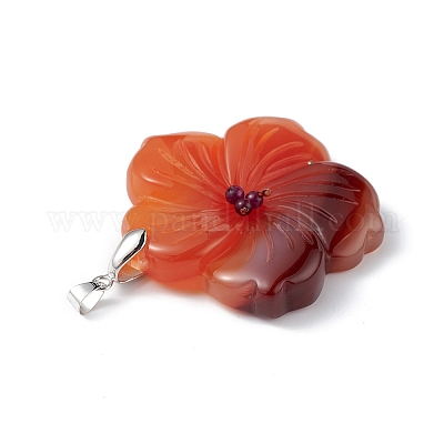 Натуральный красный агат большие кулоны G-B040-01P-09-1