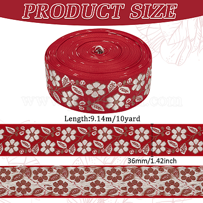 10 ярд полиэфирные ленты с вышивкой в этническом стиле OCOR-FG0002-24A-1