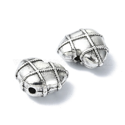 Сплавочные овальные бусины тибетского стиля  TIBEB-F065-08AS-14-1