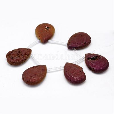 Гальванические природный кристалл кварца бусы пряди G-G891-03-1