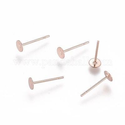 Фурнитура для сережек-гвоздиков из нержавеющей стали 304 STAS-H436-24RG-4mm-1