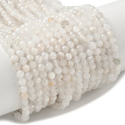 Натуральный лунный камень бисер нитей G-C201-B06-4mm-1