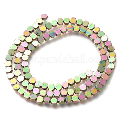 Гальванические нити из синтетических немагнитных гематитовых бусин G-C154-B01-01F-1