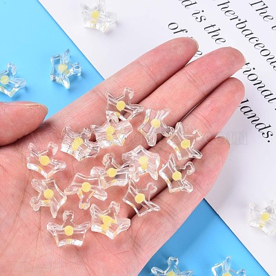 Perles en acrylique transparente&nbsp;MACR-S373-105-B05-1