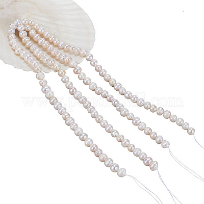 2 нити натуральных бусин из жемчуга Кеши PEAR-NB0002-54-1