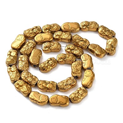 Гальванические нити из синтетических немагнитных гематитовых бусин G-F767-03B-1