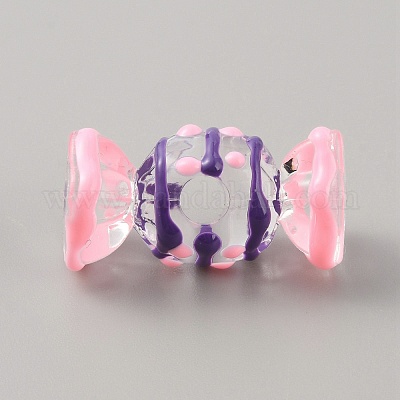 Прозрачного акрилового Европейский бисером TACR-TAC0006-03A-1