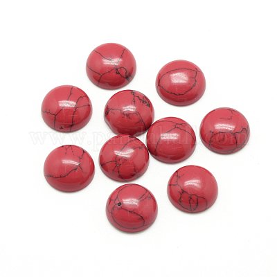 Синтетических бирюзовый кабошон G-R416-12mm-41-1