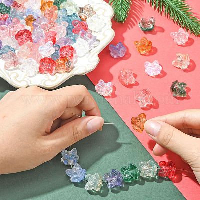 100шт ручной работы бусины лэмпворк LAMP-CJ0001-82-1