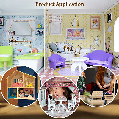 2 шт. деревянный стул-стеллажи для микроландшафта DJEW-PH0001-66-1