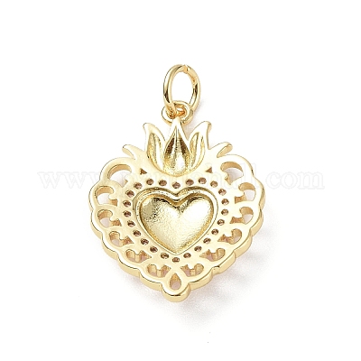 Экологически чистые подвески из латуни с микропаве из кубического циркония KK-F845-33G-05-1