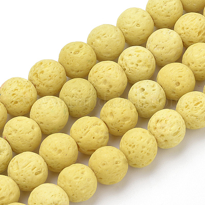 Синтетические бусины из лавы X-G-S277-8mm-18-1