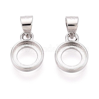 Сеттинги Серебряный кулон кабошон 925 стерлингов STER-N016-87A-P-1