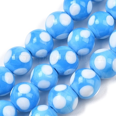 Бусины лэмпворк  LAMP-D002-10mm-01G-1