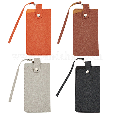 4 шт. 4-х цветные сумки для хранения очков из искусственной кожи ABAG-AR0001-05-1