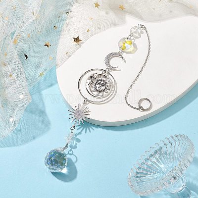 Подвесные украшения из кристаллов кварца HJEW-JM01838-1