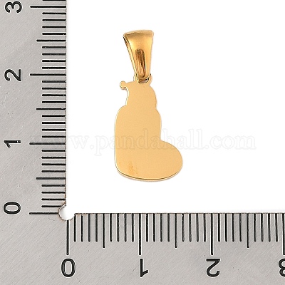 Подвески из нержавеющей стали 304 на рождественскую тематику STAS-R007-01J-G-1