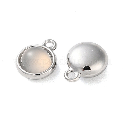 Полукруглые подвески из натурального серого агата STAS-L022-397D-P-1