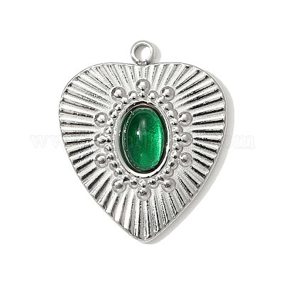 Подвески из стекла из нержавеющей стали 304 GLAA-OY001-38P-1