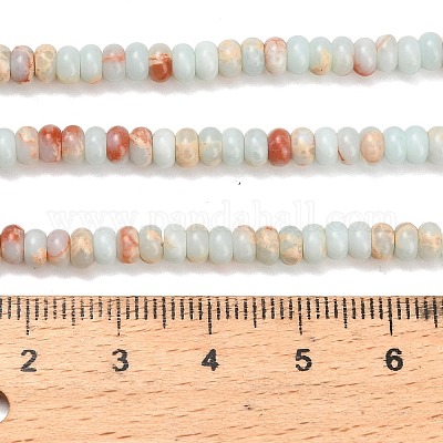 Синтетические имперские нитки из бисера яшмы G-L635-A09-4x2mm-02-1