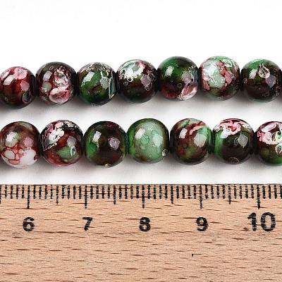 Выпечка окрашенные стеклянные бусины пряди X1-DGLA-N003-8mm-A09-1