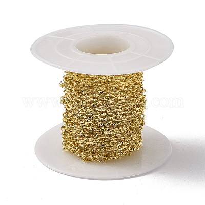 Латунные текстурированные овальные звенья цепи CHC-P010-06G-1