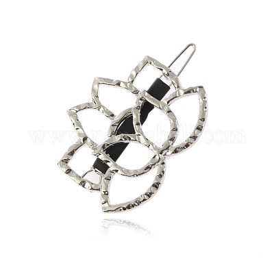 Полая геометрическая заколка для волос из сплава лотоса OHAR-PW0003-054A-1