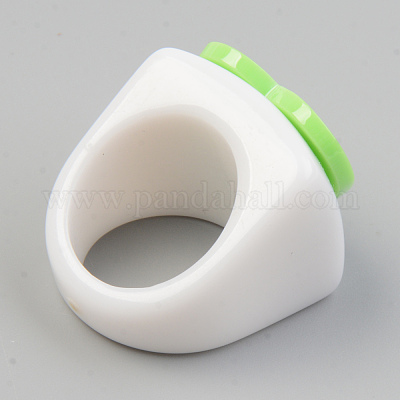 Непрозрачные акриловые кольца на палец X-RJEW-T010-13-1