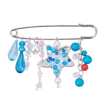 Штифты килт железа брошь застежками ювелирные фурнитура IFIN-R191-40mm-1