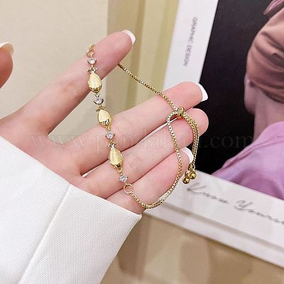 Латунные браслеты-слайдеры с цепочкой-коробкой FS-WGA60A8-01-1