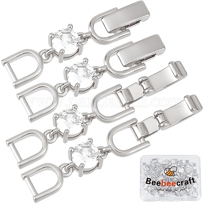 6 шт. удлиняющие застежки из латуни с микропаве из кубического циркония FIND-BBC0003-54A-1