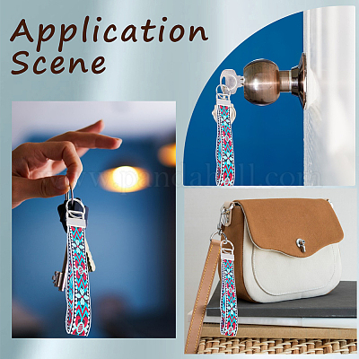 Брелок из железа с полиэстеровой окантовкой KEYC-WH20054-011A-1