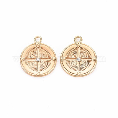 Латунные микропаве прозрачные подвески с фианитом KK-S356-681B-1